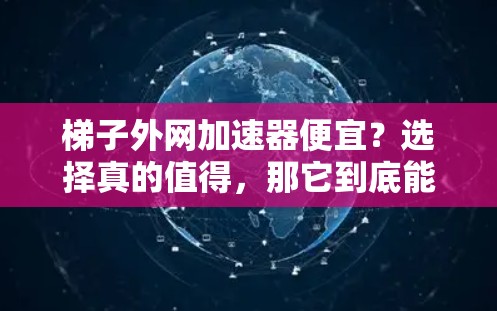 梯子外网加速器便宜?选择真的值得,那它到底能省多少时间? 梯子外网加速器便宜?选择真的值得,那它到底能省多少时间?