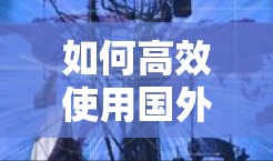 如何高效使用国外网站浏览加速器，提升网站访问速度的关键技术