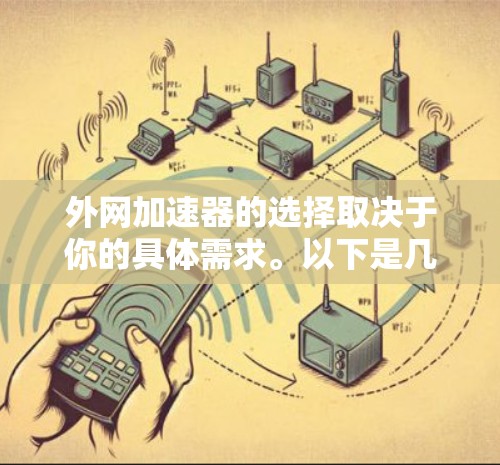 外网加速器的选择取决于你的具体需求。以下是几个推荐的外网加速器,供你参考 外网加速器的选择取决于你的具体需求。以下是几个推荐的外网加速器,供你参考