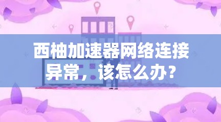 西柚加速器网络连接异常,该怎么办? 西柚加速器网络连接异常,该怎么办?