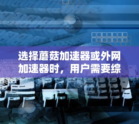 选择蘑菇加速器或外网加速器时，用户需要综合考虑多个因素来做出最佳决策。以下是一些关键点，帮助用户有效提升网络性能