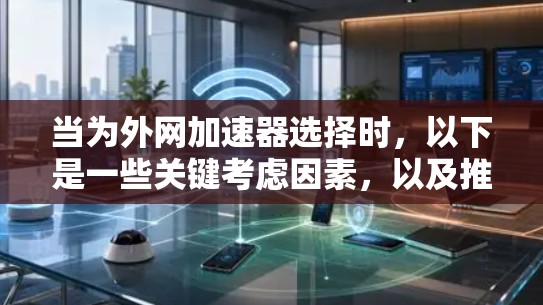 当为外网加速器选择时，以下是一些关键考虑因素，以及推荐的几个常用加速器，供您参考