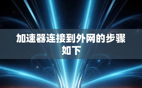 加速器连接到外网的步骤如下