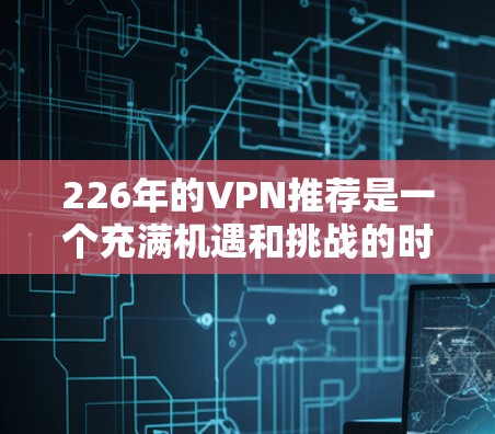 226年的VPN推荐是一个充满机遇和挑战的时期,用户可以选择适合自己的VPN服务,确保安全、高效且经济。以下是一些推荐方案,帮助您在226年找到理想的选择 226年的VPN推荐是一个充满机遇和挑战的时期,用户可以选择适合自己的VPN服务,确保安全、高效且经济。以下是一些推荐方案,帮助您在226年找到理想的选择